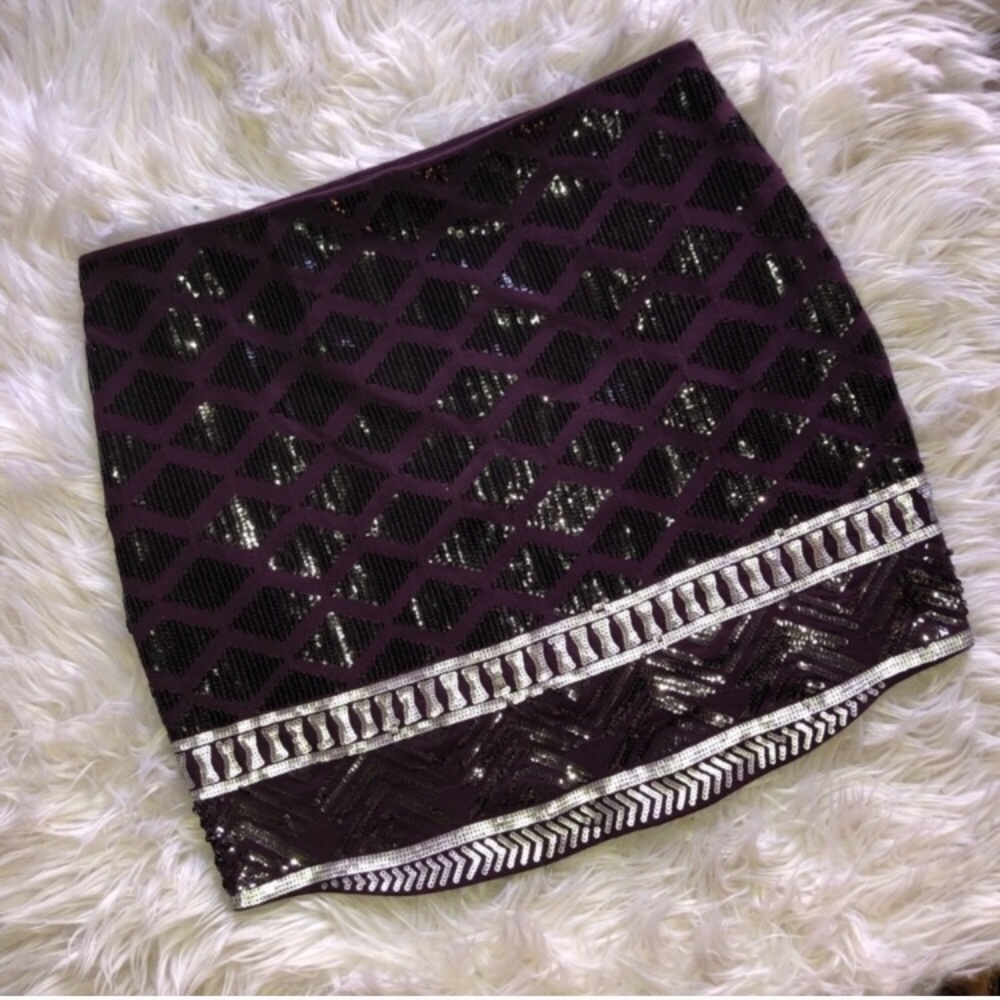 ✨NWOT Tribal Printed Sequin Skirt✨